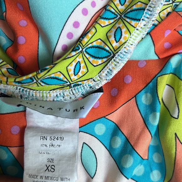 Trina Turk Boho Carnival Gaurd Swim Bikini Top Size XS - Picture 6 of 12